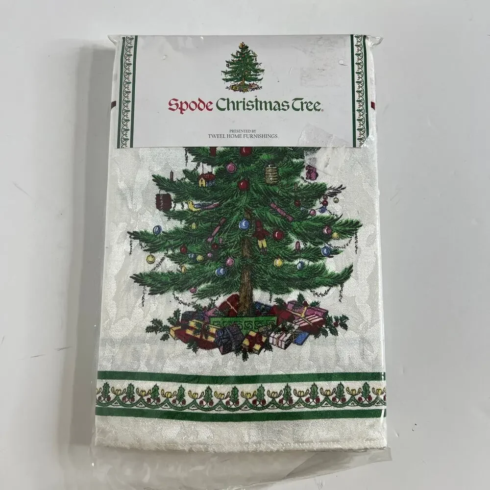 Spode Christmas Tree Tablecloth Placemats Napkins Set Holiday Table Linens Decor